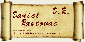 Daniel Rastovac vizit kartica